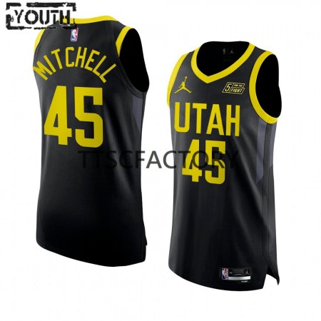 Kinder NBA Utah Jazz Trikot Donovan Mitchell 45 Nike 2022-23 Statement Edition Schwarz Swingman